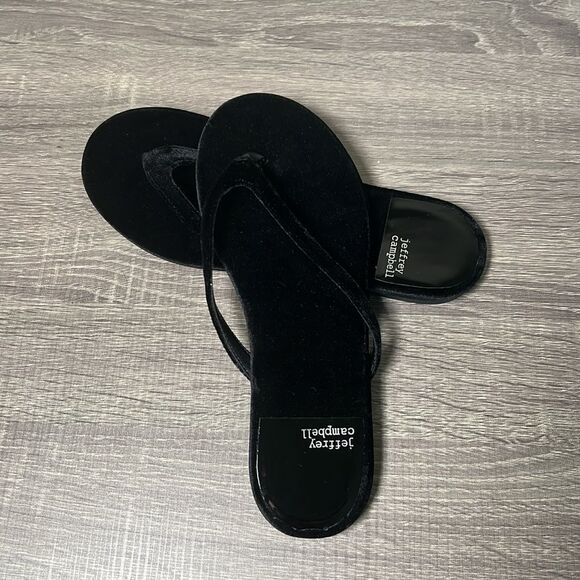 Jeffrey Campbell Kierra Velvet Thong Sandals - Picture 5 of 5